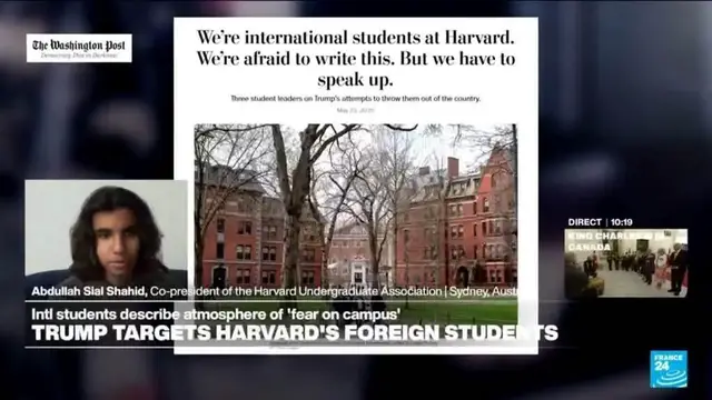 'Video thumbnail for Harvard student leaders take bold stance in defence of fellow internationals, student body at large'