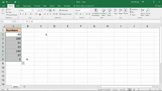 'Video thumbnail for Excel Tip: Make Number Negative - Convert Positive Number to Negative'