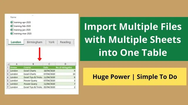 'Video thumbnail for Import Multiple Excel Files with Multiple Sheets in Excel'
