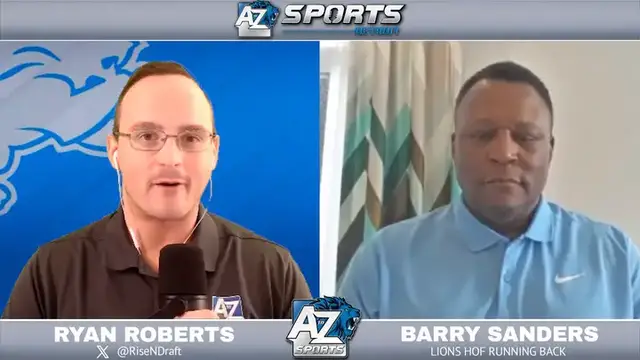 'Video thumbnail for Barry Sanders Exclusive Interview: New Looks Lions, Love For Detroit, Charity Work, & More'