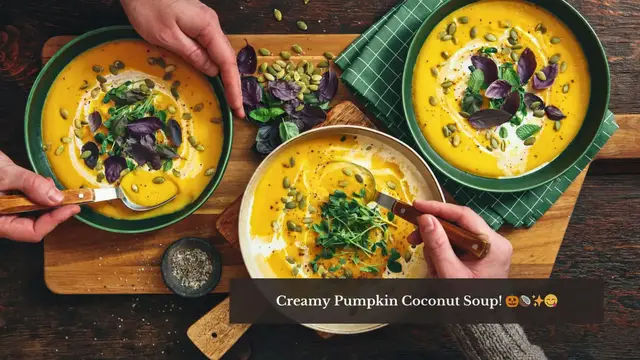 'Video thumbnail for Creamy Pumpkin Coconut Soup | Cozy Low-Carb Comfort'