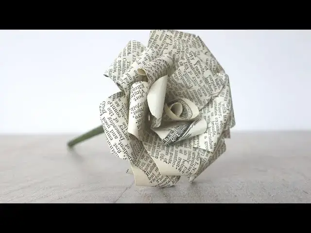 'Video thumbnail for Surprisingly Easy to Make Book Page Roses'