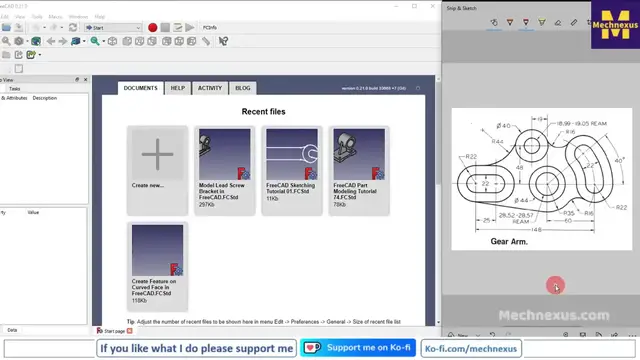 'Video thumbnail for FreeCAD Sketching Tutorial 02 | FreeCAD Tutorial | Mechnexus'