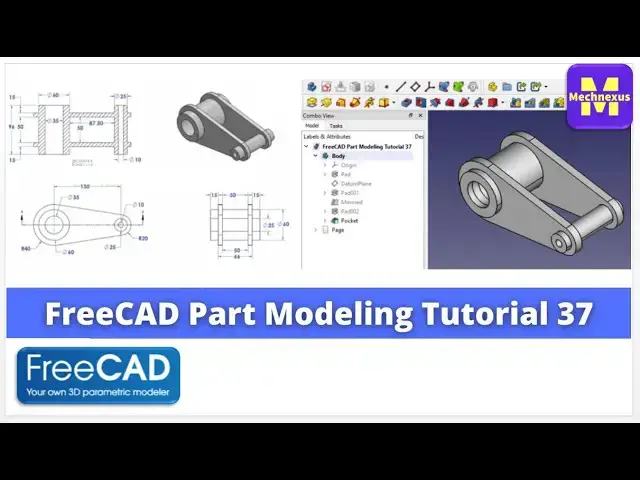 'Video thumbnail for FreeCAD Part Modeling Tutorial 37 | FreeCAD Tutorial | FreeCAD Part Design | Mechnexus |'