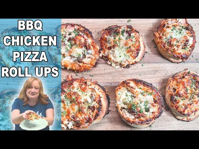 'Video thumbnail for Easy BBQ CHICKEN PIZZA ROLL UPS | Easy Lunch or Dinner Inspiration Recipe'