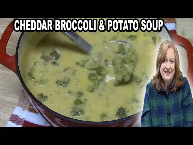 'Video thumbnail for CHEDDAR BROCCOLI & POTATO SOUP, All In One Pot Soup Recipe, Catherine's Plates'