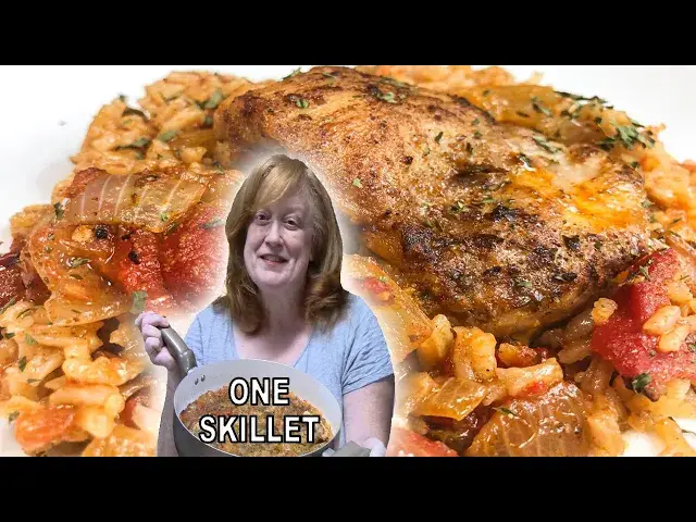 'Video thumbnail for EASY ONE SKILLET MEXICAN CHICKEN & RICE RECIPE'