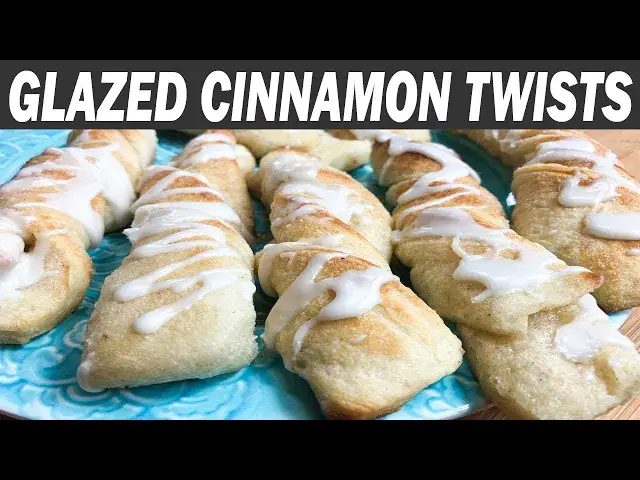 'Video thumbnail for GLAZED CINNAMON TWISTS RECIPE | Easy Dessert Using Pizza Dough'