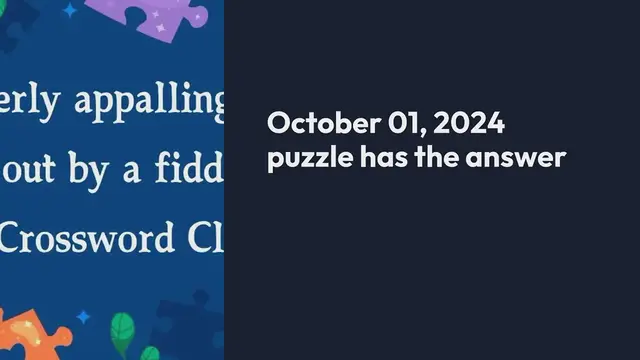 'Video thumbnail for Utterly appalling sell out by a fiddle Crossword Clue Puzzle Answer from October 01, 2024'