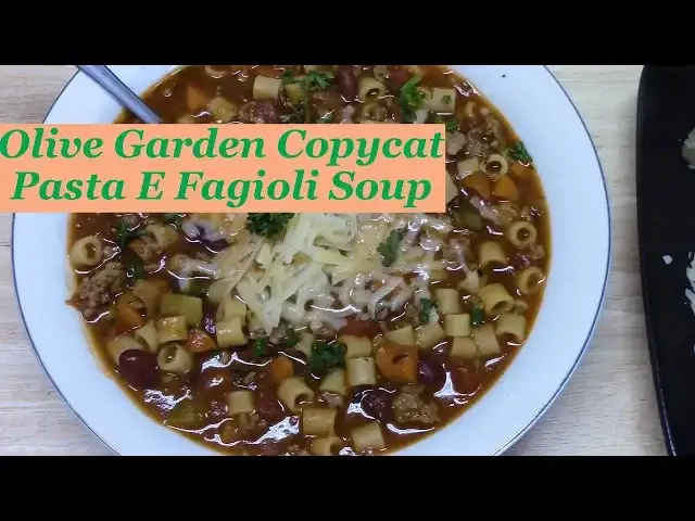 'Video thumbnail for OLIVE GARDEN COPYCAT PASTA E FAGIOLI'