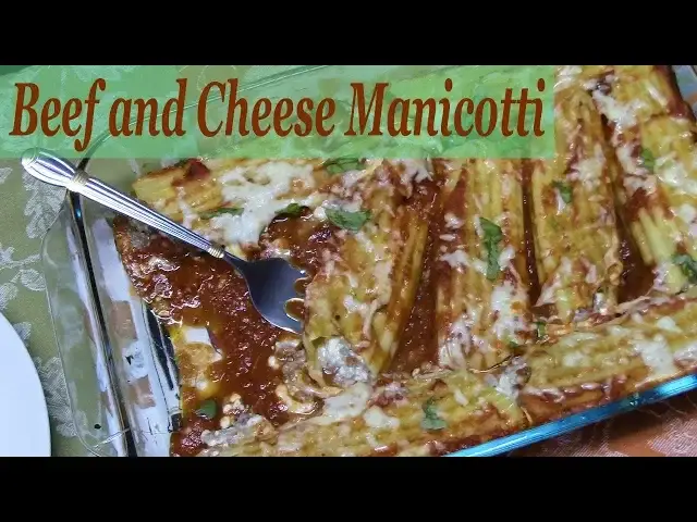 'Video thumbnail for BEEF AND CHEESE MANICOTTI'