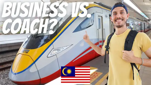 'Video thumbnail for WORTH IT??? $40 BUSINESS CLASS TRAIN FROM KUALA LUMPUR TO PENANG 🇲🇾'