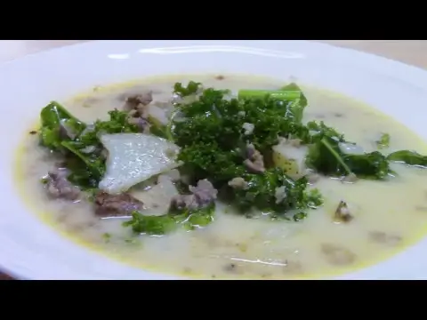 'Video thumbnail for OLIVE GARDEN COPYCAT ZUPPA TOSCANA SOUP'