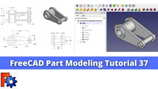 'Video thumbnail for FreeCAD Part Modeling Tutorial 37 | FreeCAD Tutorial | FreeCAD Part Design | Mechnexus |'