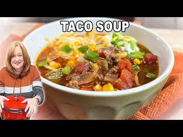 'Video thumbnail for Easy TACO SOUP with Ground Beef | Catherine's Plates Recipe'