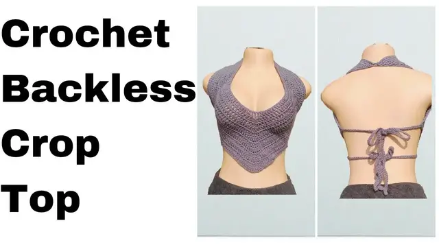 'Video thumbnail for How to Crochet Simple and Cute Crochet Backless Crop Top'