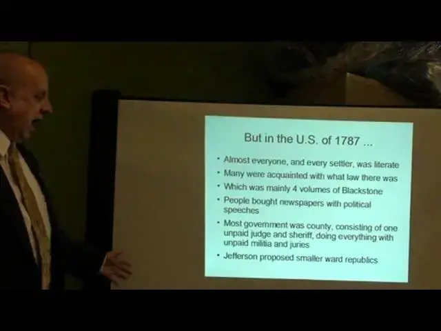 'Video thumbnail for Constitutional Philosophy: Jon Roland, Lecture 2, 2012/11/17'