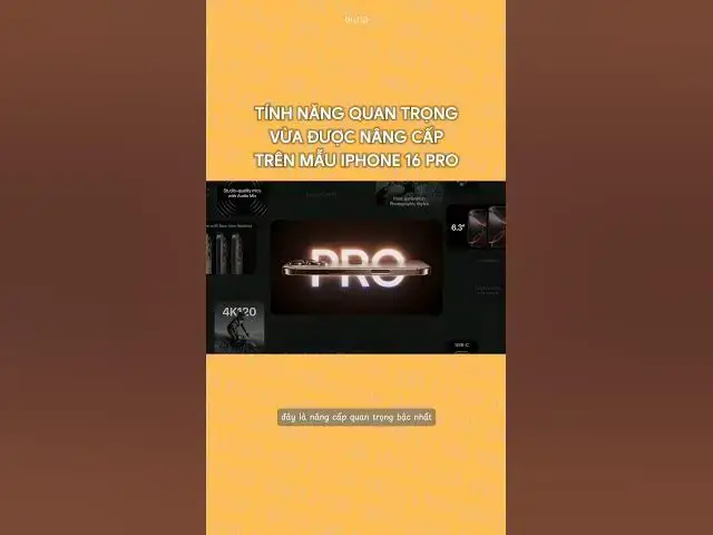 'Video thumbnail for Đây là nâng cấp quan trọng được nhiều người dùng quan tâm trên iPhone 16 Pro Series #dhlcgd #gaming'