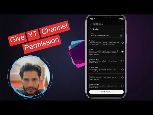 'Video thumbnail for 💥YT Studio App: Channel Permission in YouTube Studio | Give Permissions'