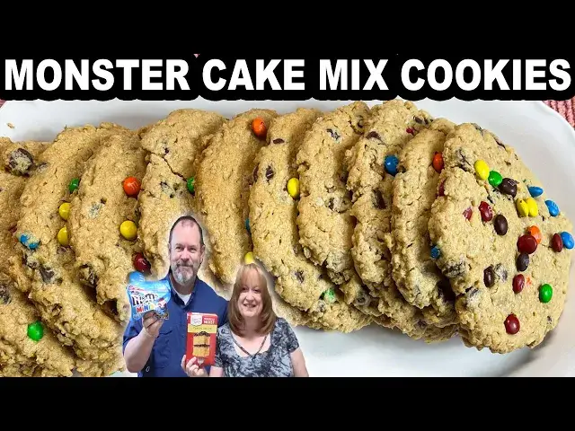 'Video thumbnail for Monster CAKE MIX COOKIE | Bake With Me using BOX CAKE MIX'