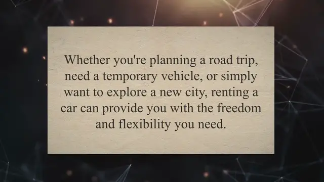 'Video thumbnail for Unlocking the Road: A Comprehensive Guide to Car Rental in the United States'