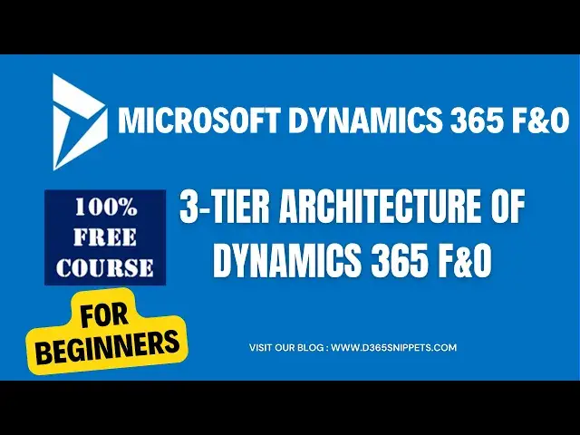 'Video thumbnail for Microsoft Dynamics 365 FO Beginners Tutorial | 3 Tier Architecture Dynamics 365 FO #FinanceOps'
