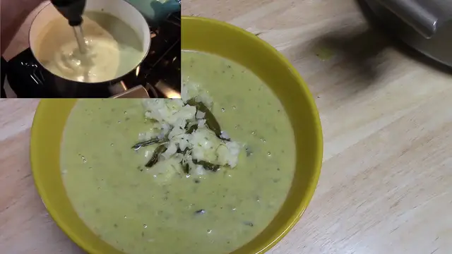 'Video thumbnail for WHITE CHEDDAR ROASTED POBLANO SOUP'