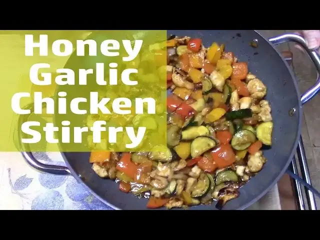 'Video thumbnail for HONEY GARLIC CHICKEN STIR FRY'