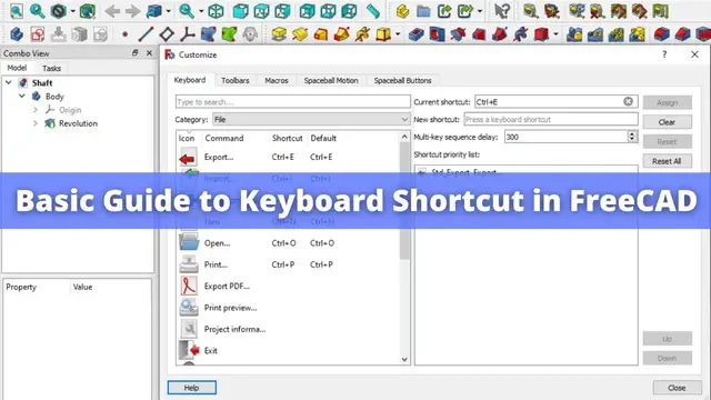 'Video thumbnail for Create Keyboard Shortcut in FreeCAD | FreeCAD | FreeCAD Settings |'