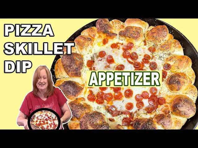 'Video thumbnail for Cheesy Pizza Skillet Dip Appetizer'