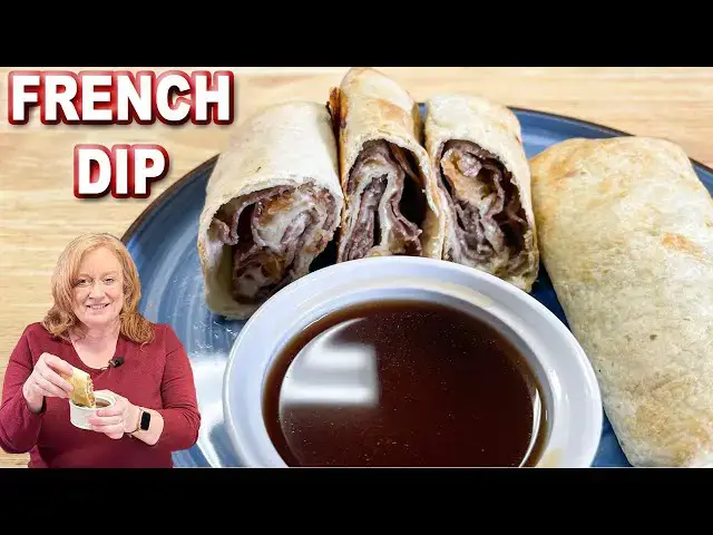 'Video thumbnail for FRENCH DIP Baked TORTILLA WRAP with Au Jus Dipping Sauce'