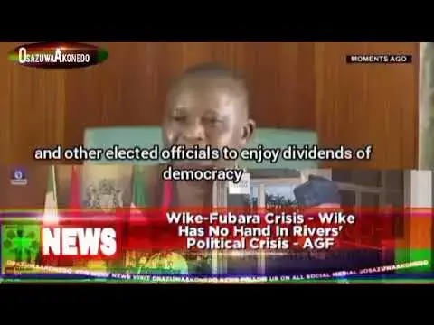 'Video thumbnail for Wike-Fubara Crisis - Wike Has No Hand In Rivers' Political Crisis - AGF'