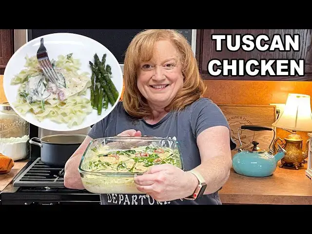 'Video thumbnail for EASY Tuscan CHICKEN BAKE Dinner, A delicious easy weeknight or weekend meal, Catherine's Plates'