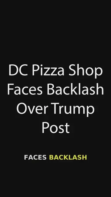'Video thumbnail for DC Pizza Shop Facing Backlash After Trump Social Media Post'