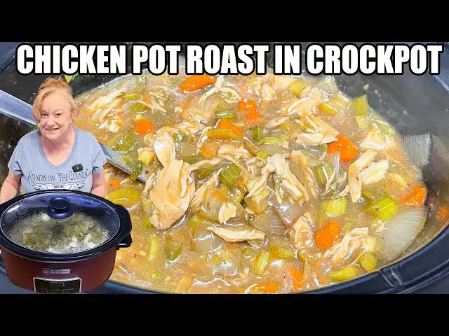 'Video thumbnail for CHICKEN POT ROAST IN CROCKPOT The Best Chicken Dinner'