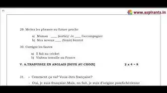 'Video thumbnail for 11th French Public Exam March 2019 - Model Question Papers (SET 1) | Team Aspirants'