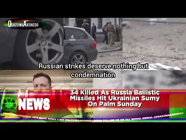 'Video thumbnail for 34 Killed As Russia Ballistic Missiles Hit Ukrainian Sumy On Palm Sunday'