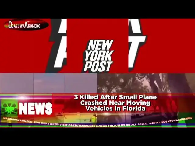 'Video thumbnail for 3 Killed After Small Plane Crashed Near Moving Vehicles In Florida'