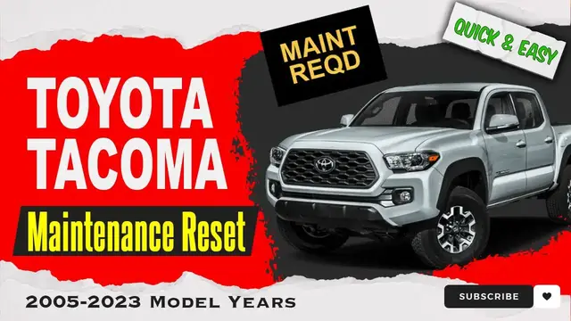 'Video thumbnail for 2005-2023 Toyota Tacoma Maintenance Light Reset: Step-by-Step Guide 🚗💡'