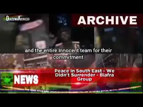 'Video thumbnail for Peace In South East - We Didn't Surrender - Biafra Group'