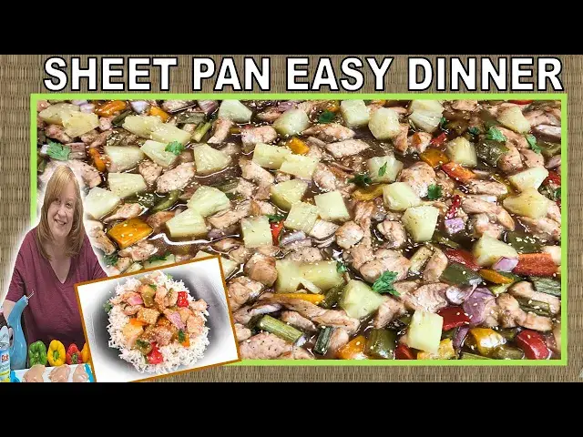 'Video thumbnail for SHEET PAN DINNER IDEA | Easy Hawaiian BBQ Chicken Recipe'