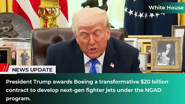 'Video thumbnail for President Trump Awards Boeing $20 Billion NGAD Contract'