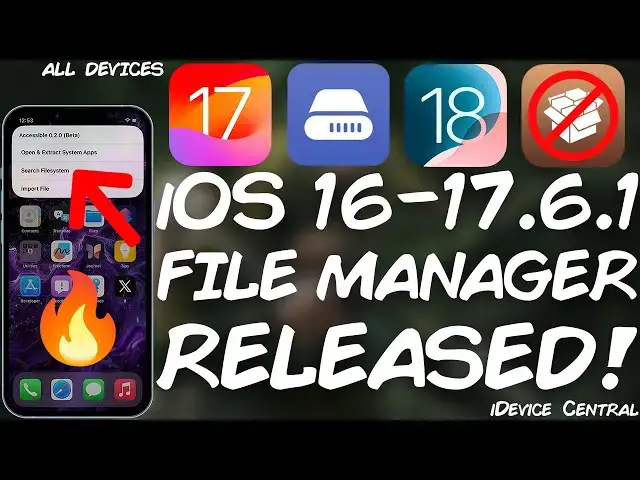 'Video thumbnail for iOS 16 - 17.6.1 / 18 JAILBREAK News: Accessible RELEASED! New File Manager With App Manager!'