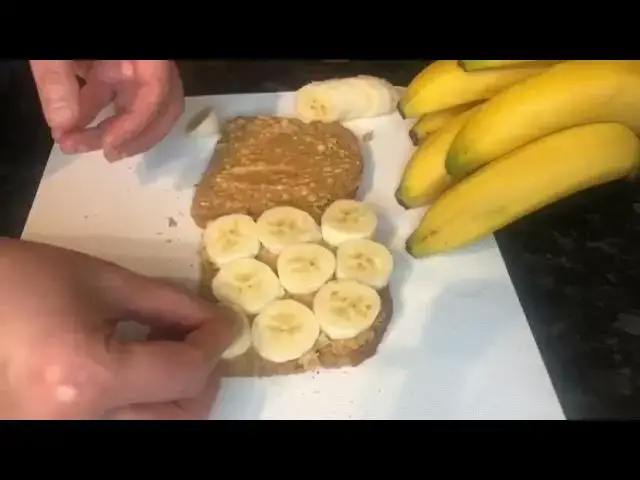 'Video thumbnail for Grilled Peanut Butter and Banana sandwich recipe'