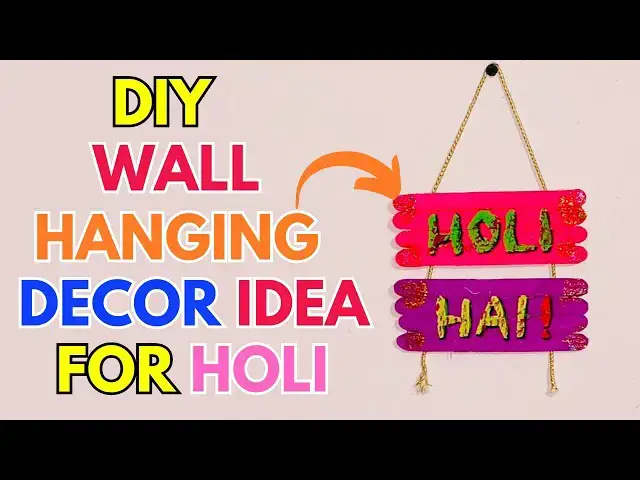 'Video thumbnail for DIY Wall Hanging Decor Idea For Holi #Holi #holidecoration'