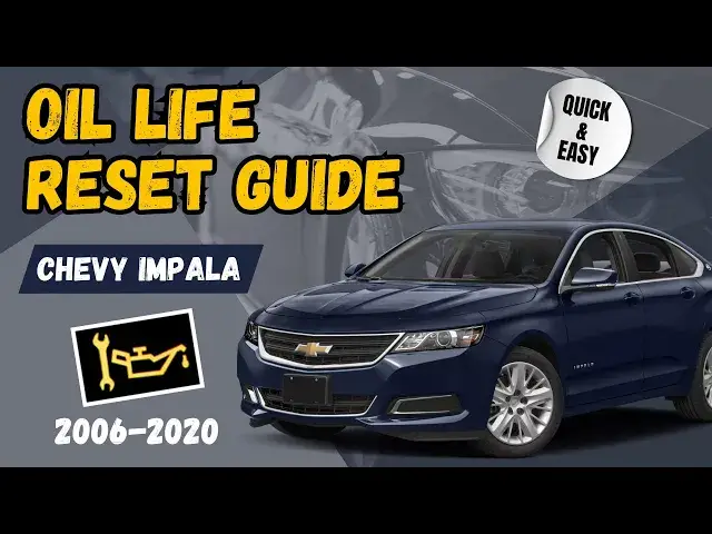 'Video thumbnail for 2006-2020 Chevy Impala Oil Life Reset: The Easy and Effective Method'