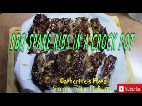 'Video thumbnail for BBQ SPARE RIBS IN THE CROCK POT'