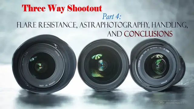 'Video thumbnail for Three Way Shootout Part 4:  Flare Resistance, Coma, and Conclusions'