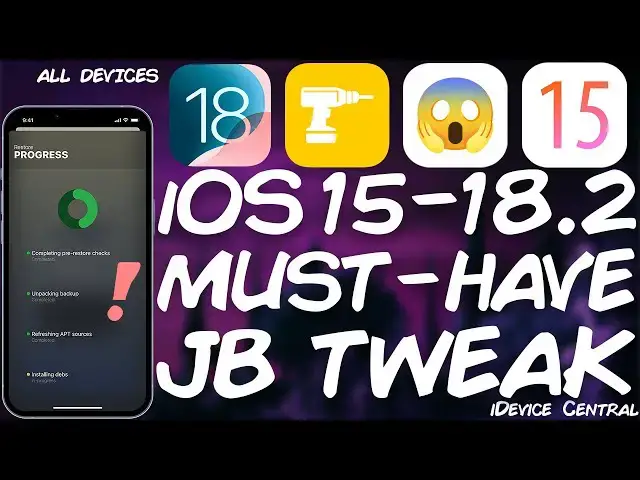 'Video thumbnail for iOS 15 - 18.2 MUST-HAVE Free JAILBREAK TWEAK (All Devices): Backup / Restore ALL Your Tweaks Easily!'