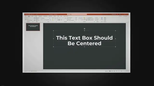 'Video thumbnail for How to Center a Text Box in a PowerPoint Slide (EASY!)'